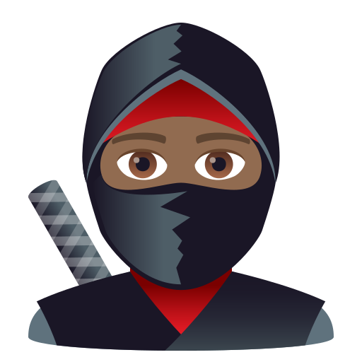 Ninja: Mitteldunkle Hautfarbe