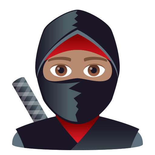 Ninja: Mittlere Hautfarbe