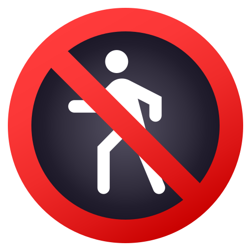 Fußgänger Verboten