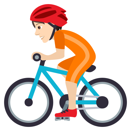 Radfahrer(In): Helle Hautfarbe