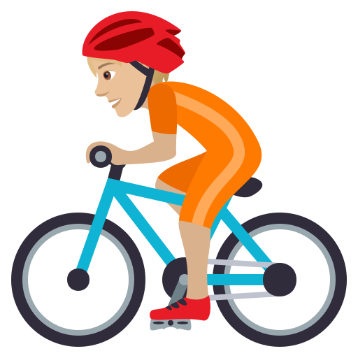 Radfahrer(In): Mittelhelle Hautfarbe