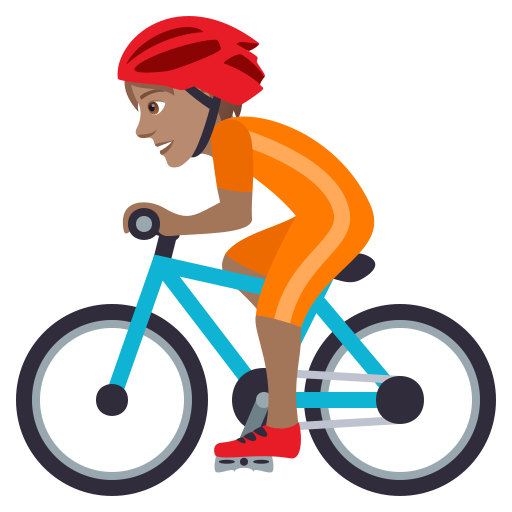 Radfahrer(In): Mittlere Hautfarbe