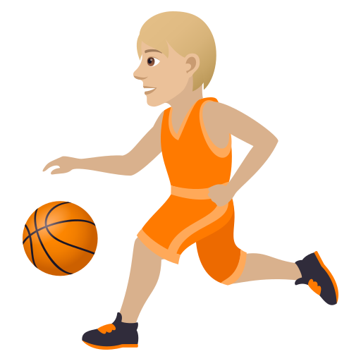 Person Mit Ball: Mittelhelle Hautfarbe