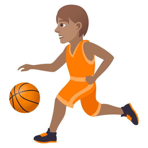Person Mit Ball: Mittlere Hautfarbe