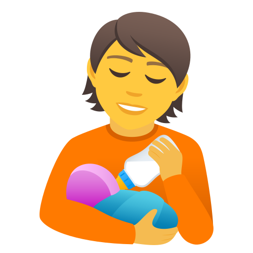 Person, Die Ein Baby Füttert