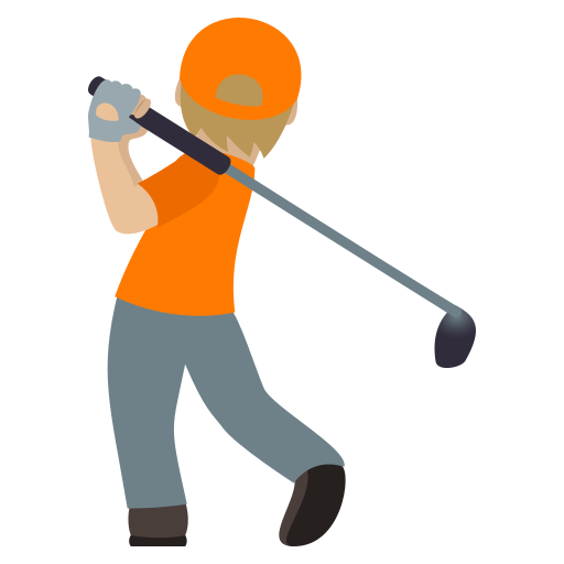 Golfer(In): Mittelhelle Hautfarbe