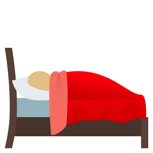 Im Bett Liegende Person: Mittelhelle Hautfarbe
