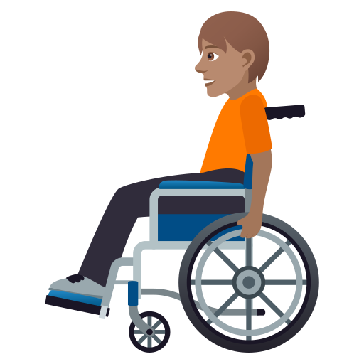 Person In Manuellem Rollstuhl: Mittlere Hautfarbe