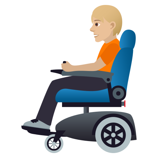 Person In Motorisiertem Rollstuhl: Mittelhelle Hautfarbe