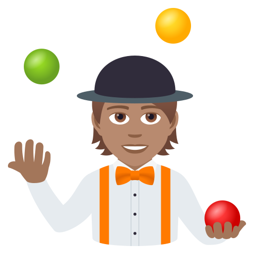 Jongleur(In): Mittlere Hautfarbe
