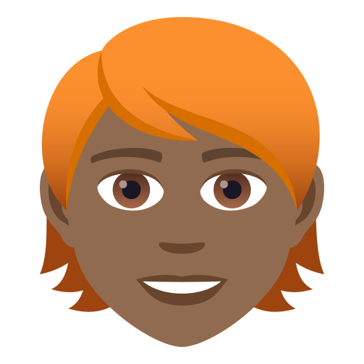 Person: Mitteldunkle Hautfarbe, Rotes Haar