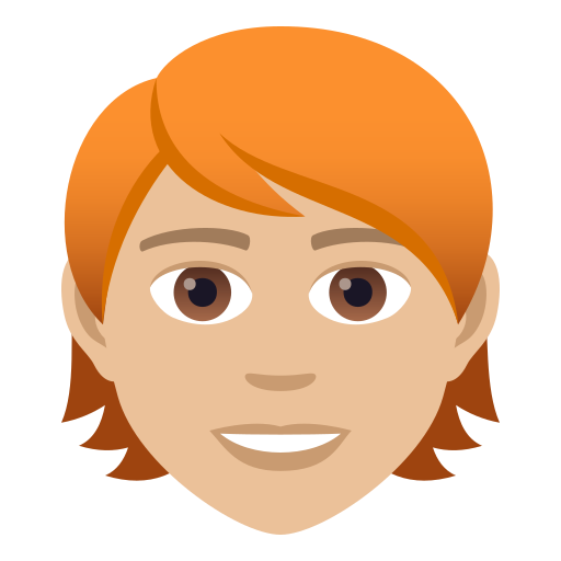 Person: Mittelhelle Hautfarbe, Rotes Haar