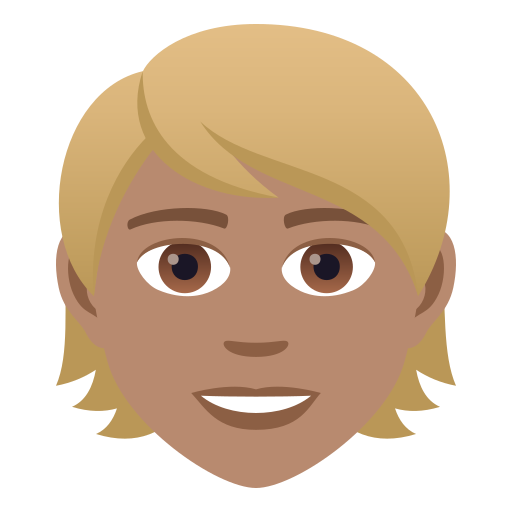 Person: Mittlere Hautfarbe, Blondes Haar