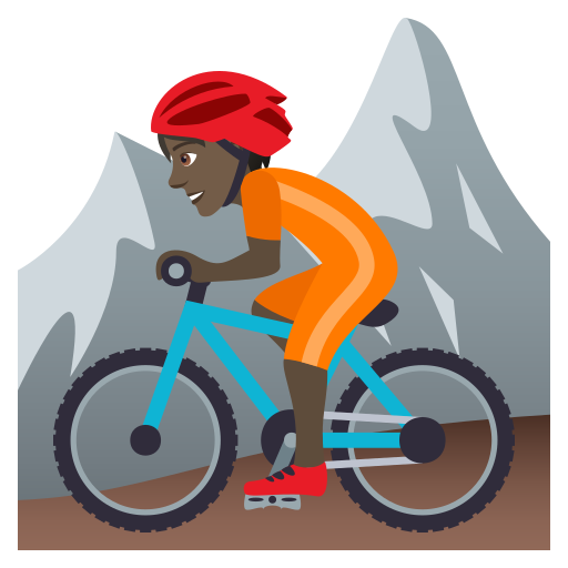Mountainbiker(In): Dunkle Hautfarbe