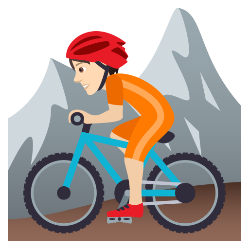 Mountainbiker(In): Helle Hautfarbe