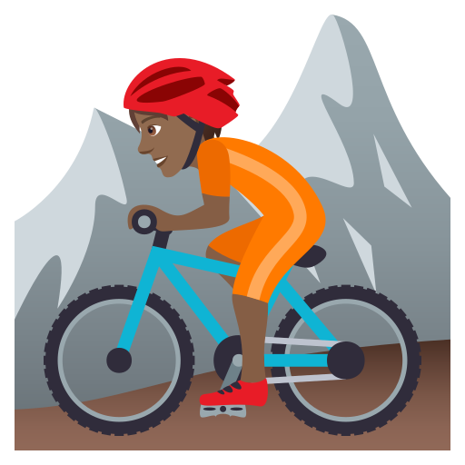 Mountainbiker(In): Mitteldunkle Hautfarbe