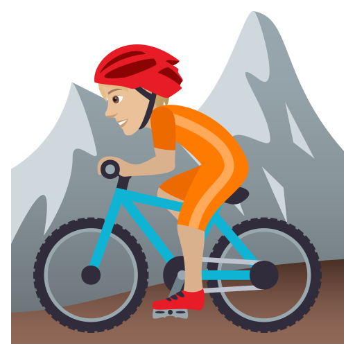 Mountainbiker(In): Mittelhelle Hautfarbe