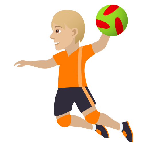Handballspieler(In): Mittelhelle Hautfarbe