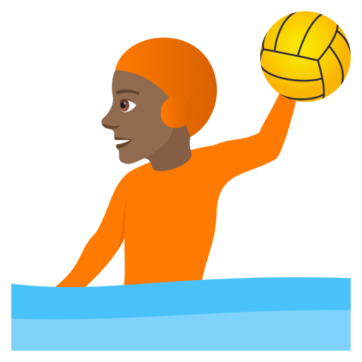Wasserballspieler(In): Mitteldunkle Hautfarbe