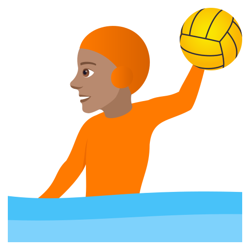 Wasserballspieler(In): Mittlere Hautfarbe