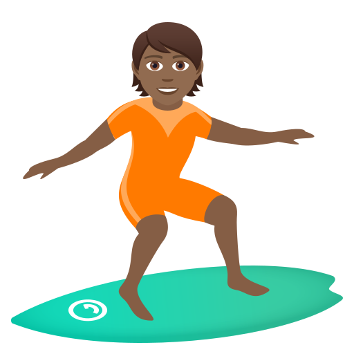 Surfer(In): Mitteldunkle Hautfarbe
