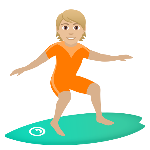 Surfer(In): Mittelhelle Hautfarbe