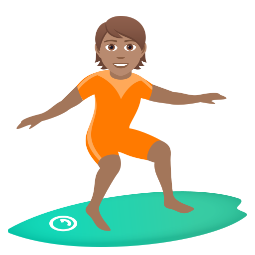 Surfer(In): Mittlere Hautfarbe