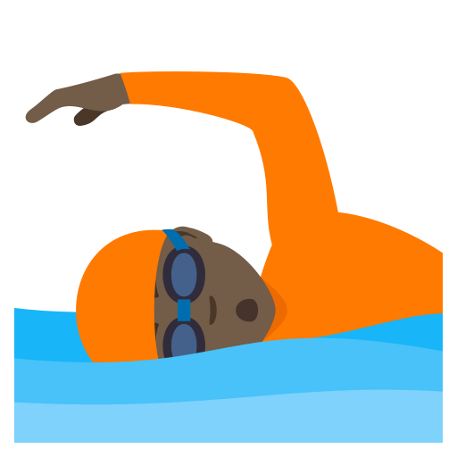 Schwimmer(In): Dunkle Hautfarbe