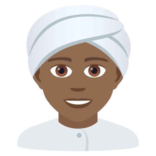 Person Mit Turban: Mitteldunkle Hautfarbe