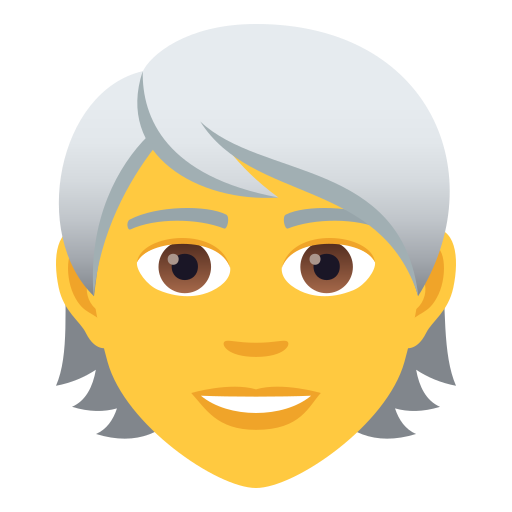 Person: Weißes Haar