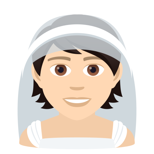 Person Mit Schleier: Helle Hautfarbe
