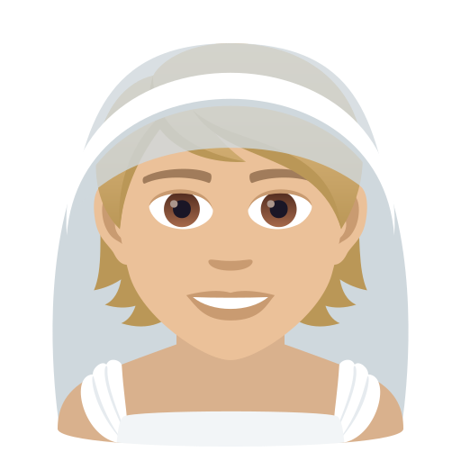 Person Mit Schleier: Mittelhelle Hautfarbe