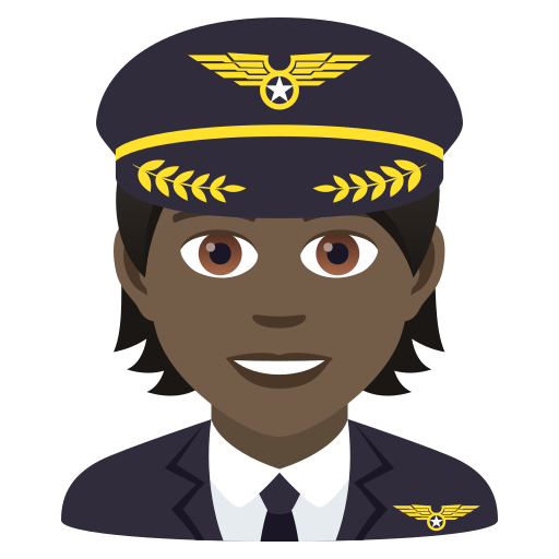 Pilot(In): Dunkle Hautfarbe
