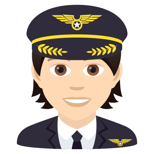 Pilot(In): Helle Hautfarbe