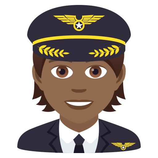 Pilot(In): Mitteldunkle Hautfarbe
