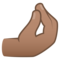 Zusammengedrückte Finger: Mittlere Hautfarbe