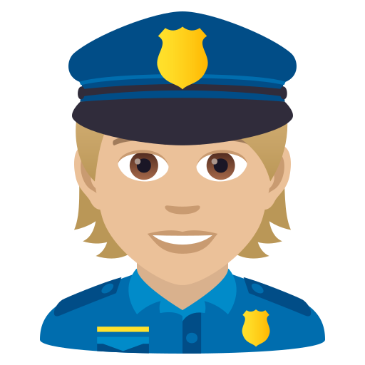 Polizist(In): Mittelhelle Hautfarbe