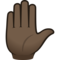 Erhobene Hand: Dunkle Hautfarbe