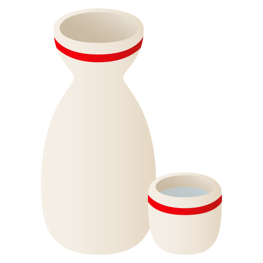 Sake-Flasche Und -Tasse