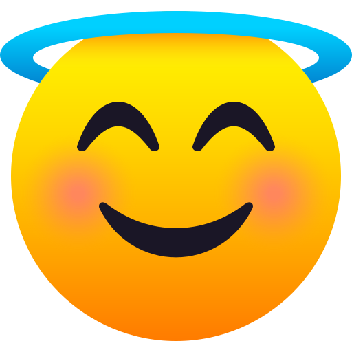Lächelndes Gesicht Mit Heiligenschein