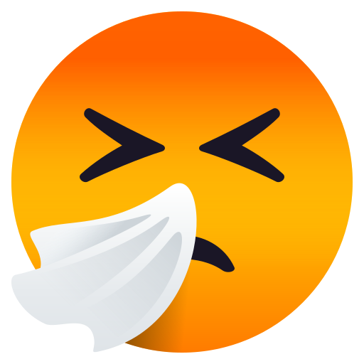 Niesendes Gesicht