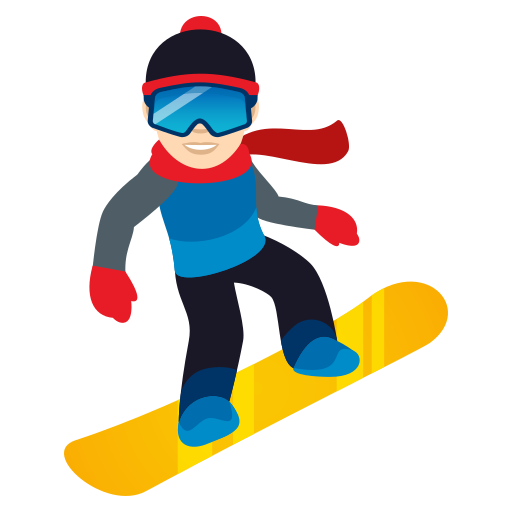 Snowboarder(In): Helle Hautfarbe