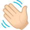 Winkende Hand: Helle Hautfarbe