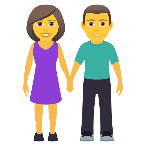 Frau und Mann halten Händchen