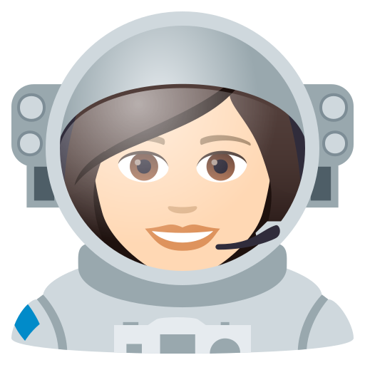 Astronautin: Helle Hautfarbe