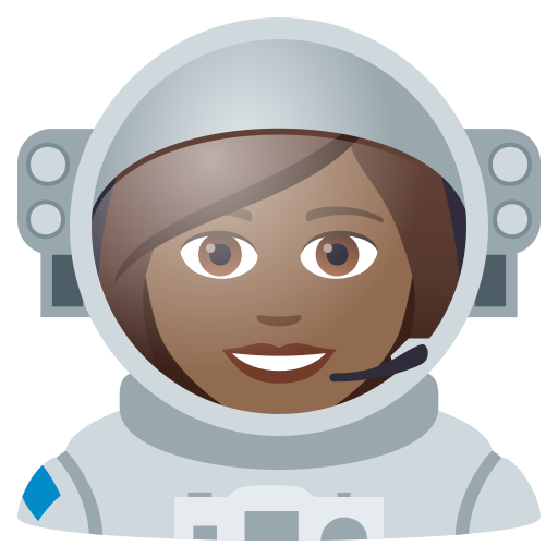 Astronautin: Mitteldunkle Hautfarbe