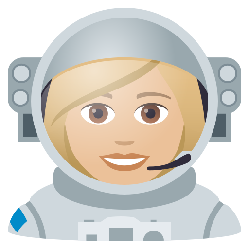 Astronautin: Mittelhelle Hautfarbe