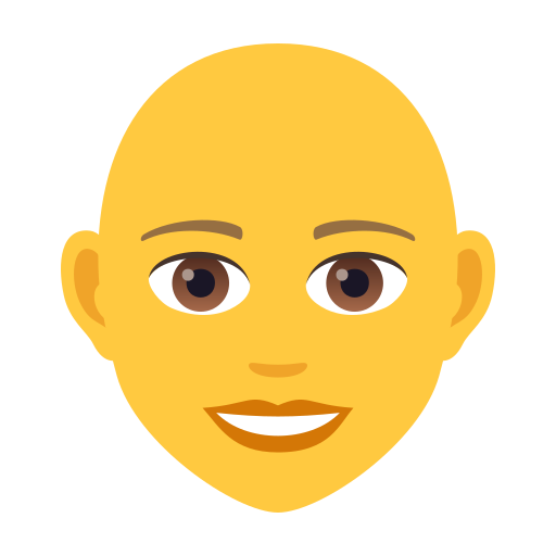 Frau: Glatze