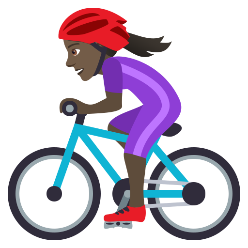 Radfahrerin: Dunkle Hautfarbe