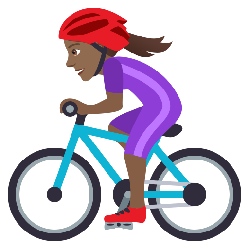 Radfahrerin: Mitteldunkle Hautfarbe
